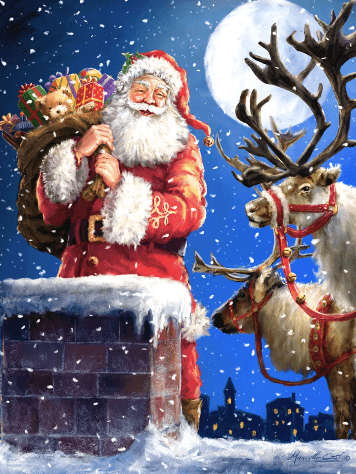 Santa on the Roof