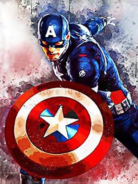 Captain America Splatter Art